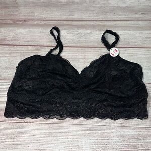 NWT Lace Black Bralette Size L